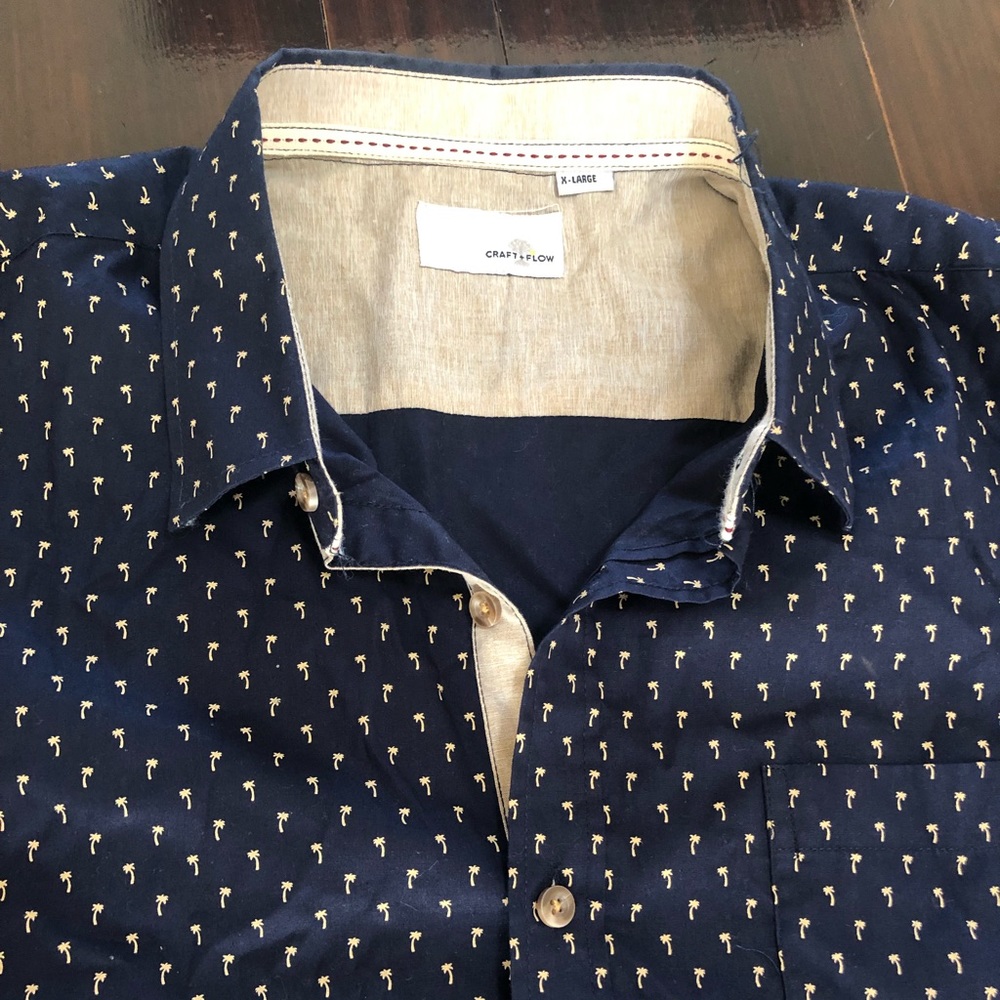 Palm Printed Button Down